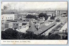 1906 View From Court House Building Train Depot La Crosse Wisconsin WI Postcard picture
