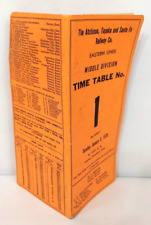 vtg atchinson topeka santa fe eastern lines employee time table no 1 book 1975 picture