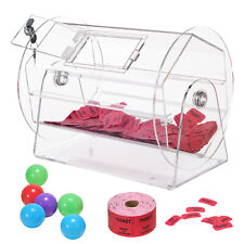 VEVOR Acrylic Raffle Drum Lottery Cage Holds 5000 Tickets or 200 Bingo Balls picture