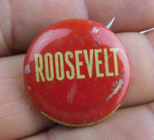 Original Franklin Roosevelt President Campaign Pin Pinback Green Duck Chicago #2 picture