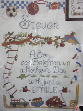 Janlynn Counted Cross Stitch Kit #CSM-609 56-73 - A Son's Smile - 1996 picture