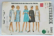1960s Butterick Sewing Pattern 5307 Womens 1-Pc Dress 3 Sleeves Sz 12 Vintg 5756 picture