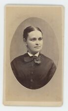 Antique CDV Circa 1870s Lovely Woman Wearing Victorian Era Dress Port Jervis, NY picture