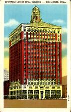 Equitable Life of Iowa Building ~ Des Moines IA ~ 1930s linen postcard picture