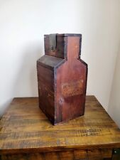 Antique 1872 Rye Whiskey Wooden Case w/ DEMIJOHN Bottle G. W. Banker New York  picture