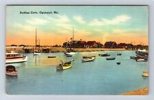 Ogunquit ME-Maine, Perkins Cove, Vintage c1951 Postcard picture