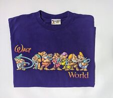 Vintage Walt Disney World Seven Dwarves T-shirt Womens Sz Medium Purple USA Made picture