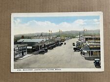 Postcard Tijuana Mexico Main Street View Old Classic Cars Mint Bar Cafe Vintage picture