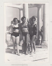 Three Pretty Attractive Young Women Beach Bikini Swimsuit Female Snapshot Photo picture