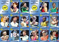 Australian Open 2024 Tennis Trading Cards Sinner Medvedev Sabalenka Zheng picture