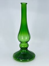 1960s Mid-Century Modern green vase w/ wide base 12
