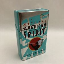 Vintage Natural American Spirit Blue Flip Top Cigarette Tin picture