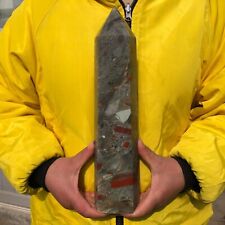 6.7 LB Natural Bloodstone Quartz Crystal Obelisk Wand Point Healing picture