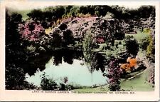 Lake Sunken Garden Butchart Gardens Victoria BC British Columbia Antique PM WOB  picture