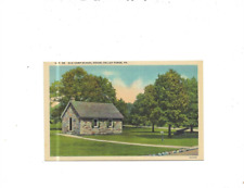 Vintage Postcard  Old Camp School House Valley Forge PA   Linen picture