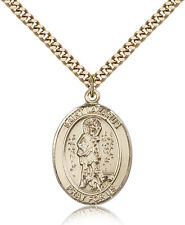 Saint Lazarus Medal For Men - Gold Filled Necklace On 24 Chain - 30 Day Mone... picture