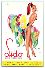 c1950's Famous Cabaret In The World Lido Champs-Elysees Paris France Postcard picture
