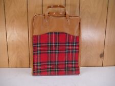 Vintage Red Plaid THERMOS Travel Picnic Set Canvas Bag King Seeley 1973 70's picture