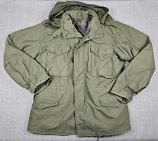 Vtg Army Military Jacket Medium Reg DSA100-74 Green Hood Cold Weather w/ Liner picture
