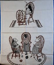 Vintage Kitchen Tea Towel Sheila Rowse Unused novelty Funny Sheep Knitting  picture