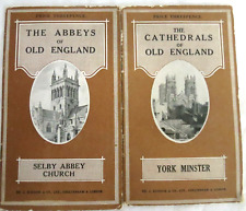 Burrows Cathedral Guides Lot of 2 York Minster & Selby Abbey Church Antique U.K. picture