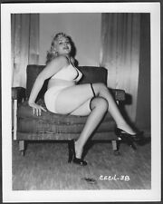 STRIPPER FETISH MODEL CEIL CARROLL  KLAW VINTAGE ORIGINAL 4X5 1950'S #38 picture
