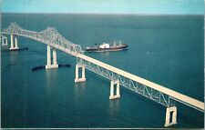 Postcard St. Petersburg Florida Sunshine Skyway Bridge Vintage picture