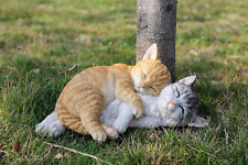Orange & Grey Tabbies Cat Statue Kitties picture