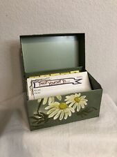 Vintage Hand Painted Recipe Box Daisy Green picture