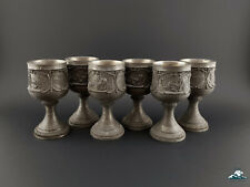 1950s Carl Spitzweg Pewter Cup Set Of 6 picture