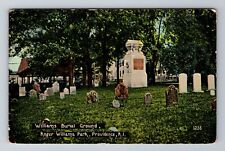 Providence RI-Rhode Island, Williams Burial Ground, Vintage Souvenir Postcard picture