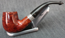 PETERSON Sterling Silver #69 P Lip Tobacco Pipe ~ Burled Grain Ireland Briar picture