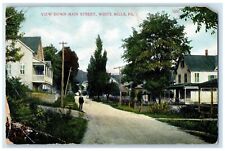 c1910's View Down Main Street White Mills Pennsylvania PA Antique Postcard picture