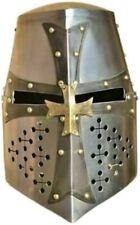 Medieval Crusader Helmet LARP Historical Costume Knight's Headgear Armor picture