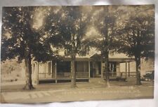 RPPC Real Photo Postcard Love's Retreat Munnsville, New York Car Trees House Man picture