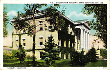 Guggenheim Bldg State Teacher's College Greeley CO White Border Postcard 1921 picture