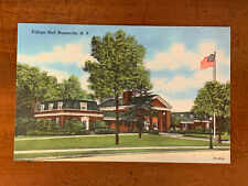 NY, New York, Bronxville, Village Hall and Flag, Curteich, ca 1940 Mint picture