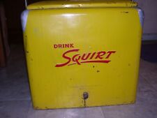 Vintage SQUIRT Soda Cooler Embossed lettering Original picture