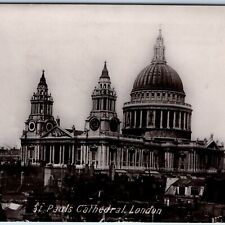 c1910s London, England St Paul's Cathedral RPPC Church City Birds Eye Photo A150 picture