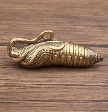 1 PC Small Brass Silkworm Cocoon Statue Brass Pendant Figurine Decoration picture