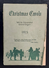 1925 Adv Premium Christmas Carols Songbook John Wanamaker Store Decoration Organ picture