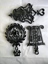 Wilton Vintage Cast Iron Trivets Set of 3 Designs Protect Table Top Sturdy picture