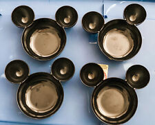Zak Designs Disney Mickey Mouse Chip Dip Bowl Black Plastic Serving Ears 8.5” picture