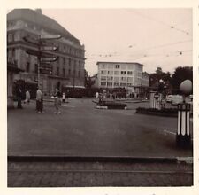 Old Photo Snapshot 60s women Walking On Street With Old Buildings #18 Z39 picture