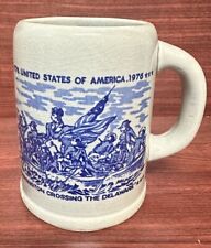 VTG 1976 ceramic stoneware coffee mug japan washington crossing delaware 1776 pa picture