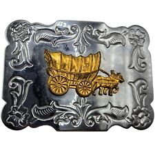 Covered Wagon Belt Buckle Cowboy Pioneer Western Wear Old West picture