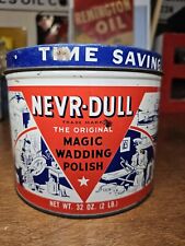 Never Dull Can 1941 Large 2 Lb Can Full Original Authentic picture