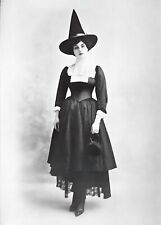 Vintage Witch Photo Black And White Picture Antique Style Wall art Creepy Goth picture