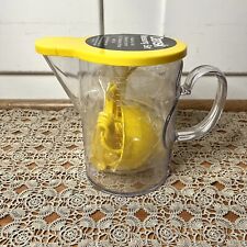 Vintage Dansk Yellow Plastic Measuring Cups Set Liquid Pitcher Cups Spoons New picture
