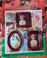 Vintage 1999 Original packing set of 3 victorian style frames girl art prints picture